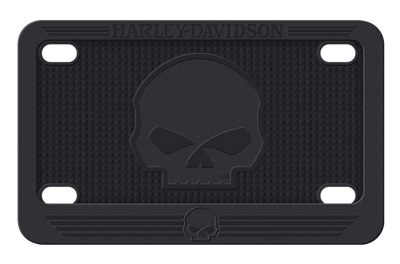 CHROMA CG42991 Harley-Davidson Willie G Skull Schwarz Silikon Motorrad Rahmen von CHROMA