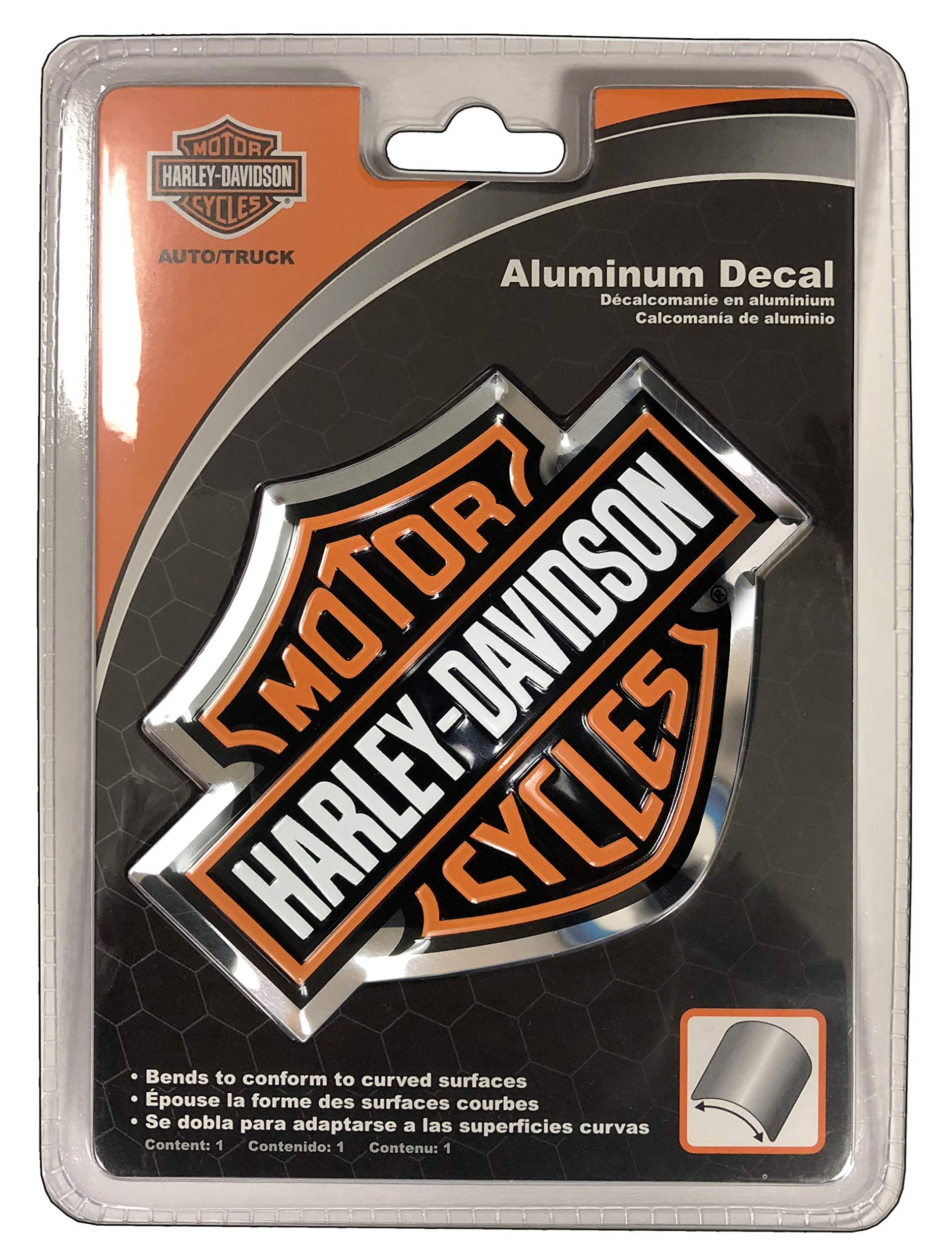 CHROMA HARLEY-DAVIDSON Aluminium Aufkleber Bar & Shield 11 x 9cm von CHROMA