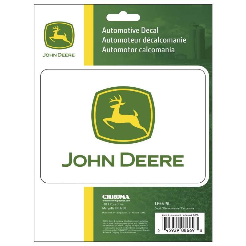 Chroma 8669 Aufkleber John Deere Stick Onz, 15,2 x 20,3 cm von CHROMA