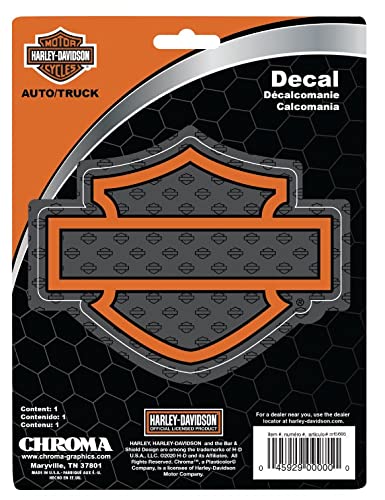 Chroma Harley-Davidson Logo Reflektierender Aufkleber Vinyl Auffällig 13,3 x 10,5 cm von CHROMA