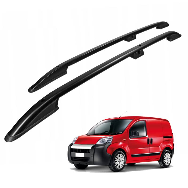 CHROMEMASTER | Dachreling Dachträger | Kompatibel mit Fiat Qubo 2008-2020 ; Zur Befestigung der Dachgepäckträger, Dachboxen oder Dachfahrradträger | Robuste Konstruktion aus Aluminium von CHROMEMASTER