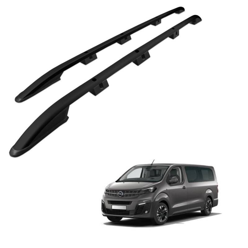 CHROMEMASTER | Dachreling Dachträger | Kompatibel mit Opel Vivaro 2019- Extra Long/L3; Zur Befestigung der Dachgepäckträger, Dachboxen oder Dachfahrradträger | Robuste Konstruktion aus Aluminium von CHROMEMASTER