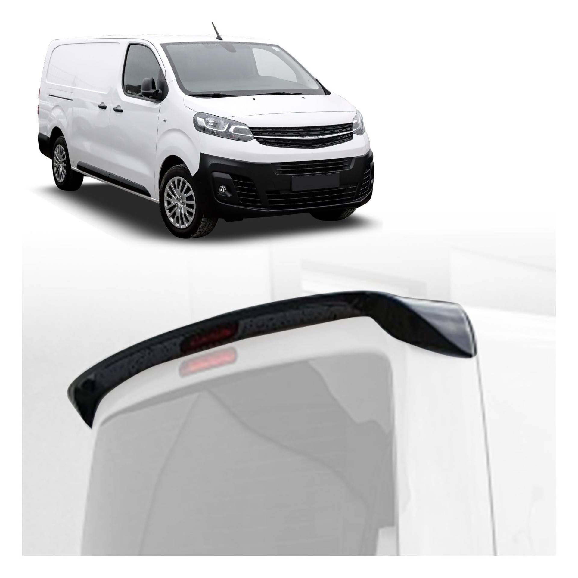 CHROMEMASTER | Dachspoiler Heckspoiler Kompatibel mit Opel Vivaro 2019+; Auto Zubehör - Spoiler für Auto; Polyurethan; Zum Lackieren; Montagemethode: Klebstoff | Optisches Autotuning von CHROMEMASTER