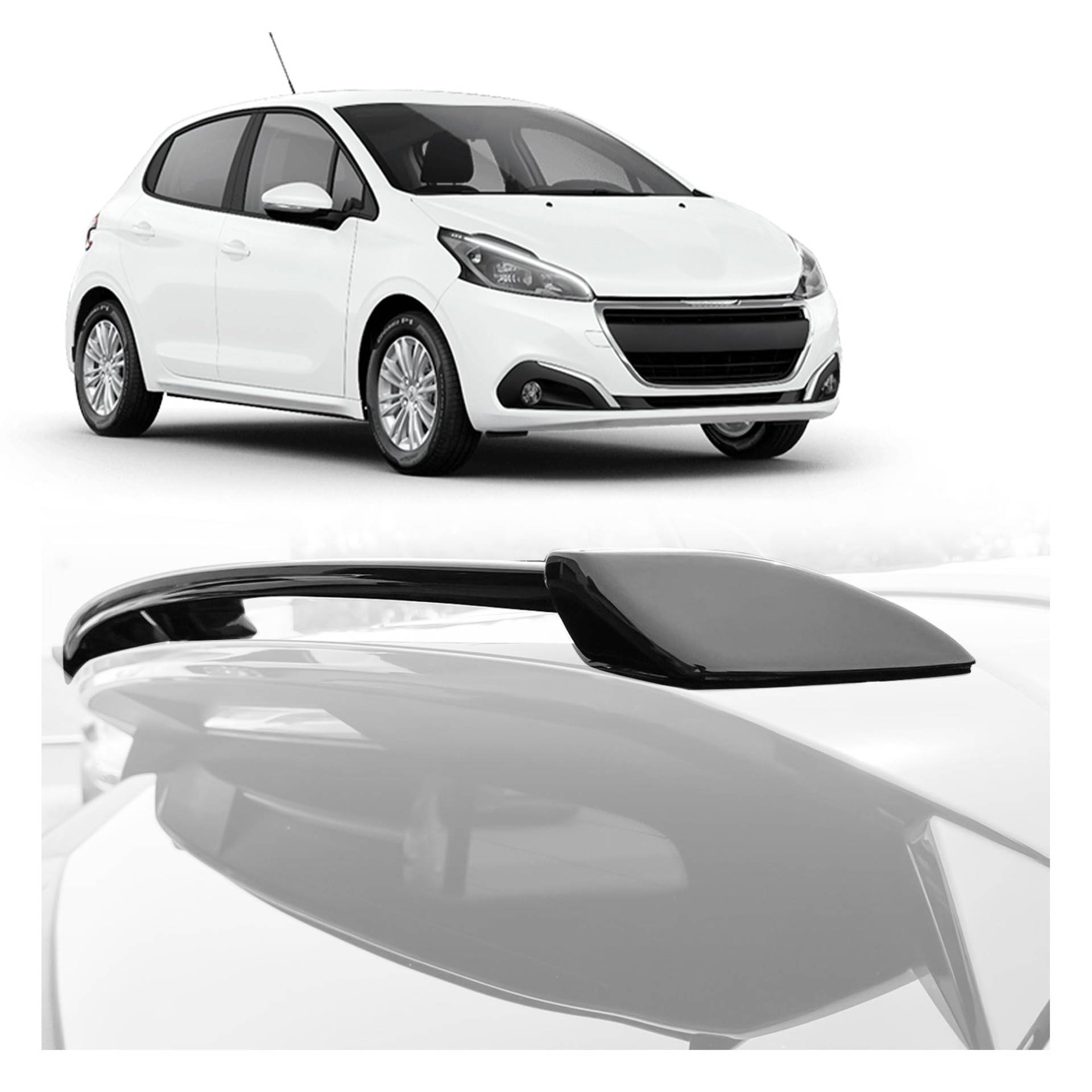 CHROMEMASTER | Dachspoiler Heckspoiler Kompatibel mit Peugeot 208 Schrägheck 2019+; Auto Zubehör - Spoiler für Auto; Polyurethan; Zum Lackieren; Montagemethode: Klebstoff | Optisches Autotuning von CHROMEMASTER