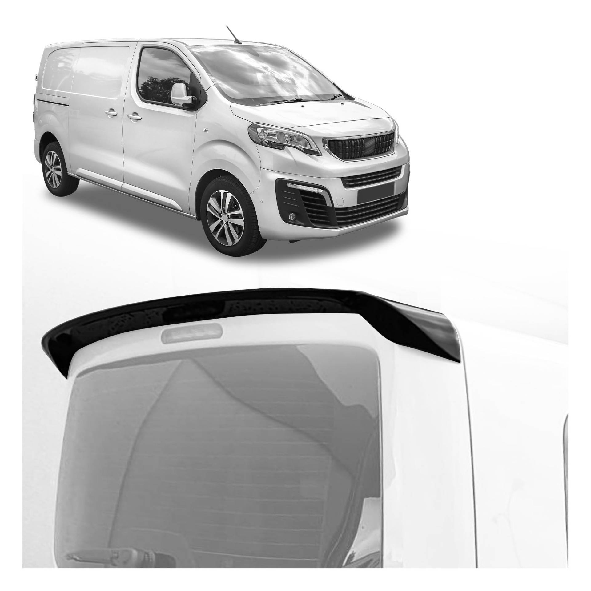 CHROMEMASTER | Dachspoiler Heckspoiler Kompatibel mit Peugeot Expert 2016+; Auto Zubehör - Spoiler für Auto; Polyurethan; Zum Lackieren; Montagemethode: Klebstoff | Optisches Autotuning von CHROMEMASTER