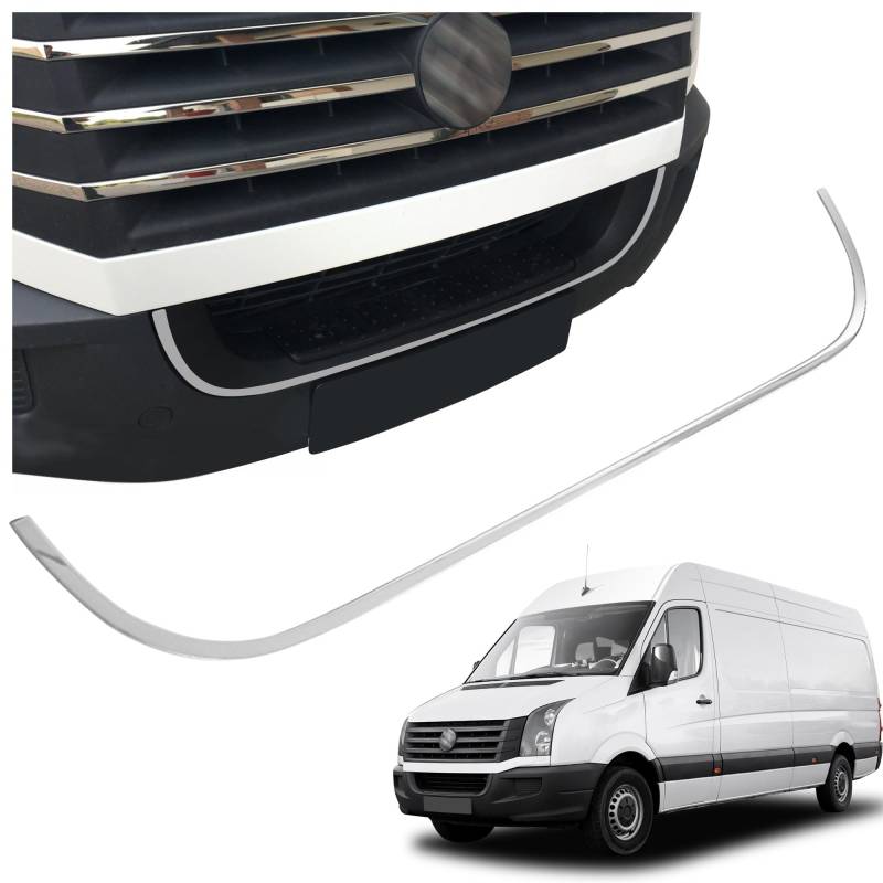 CHROMEMASTER | Kompatibel mit VW Crafter 2006-2016 | Leisten für Kühlergrill, Zierblenden, Rostfreier Stahl Poliert | Perfekte Passform; Neues, Attraktives Erscheinungsbild des Fahrzeugs von CHROMEMASTER