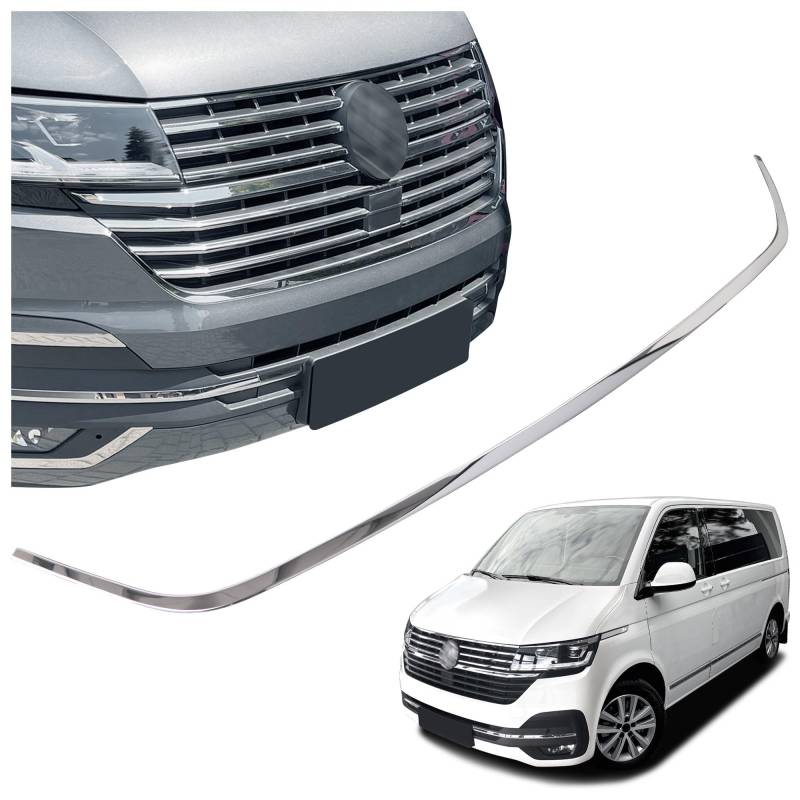 CHROMEMASTER | Kompatibel mit VW T6.1 Multivan 2019-2024 | Leisten für Kühlergrill, Zierblenden, Rostfreier Stahl Poliert | Perfekte Passform; Neues, Attraktives Erscheinungsbild des Fahrzeugs von CHROMEMASTER