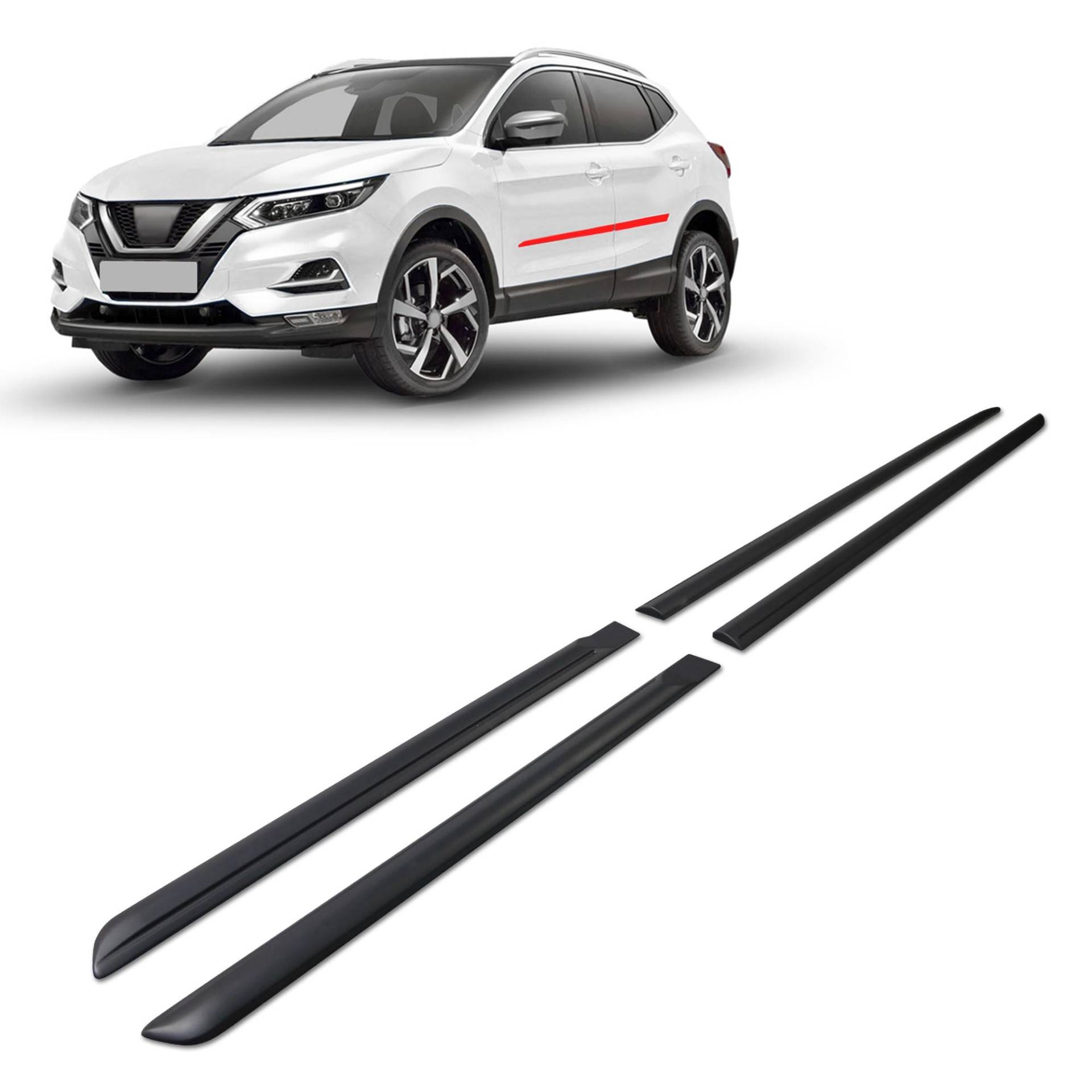 CHROMEMASTER | Schutzleisten für Autotüren Kompatibel mit Nissan Qashqai II J11 2013-2020 | Kunststoff Dekorative Seitenleisten schützen Lack und Fahrzeugtüren vor Kratzer und Beschädigung von CHROMEMASTER