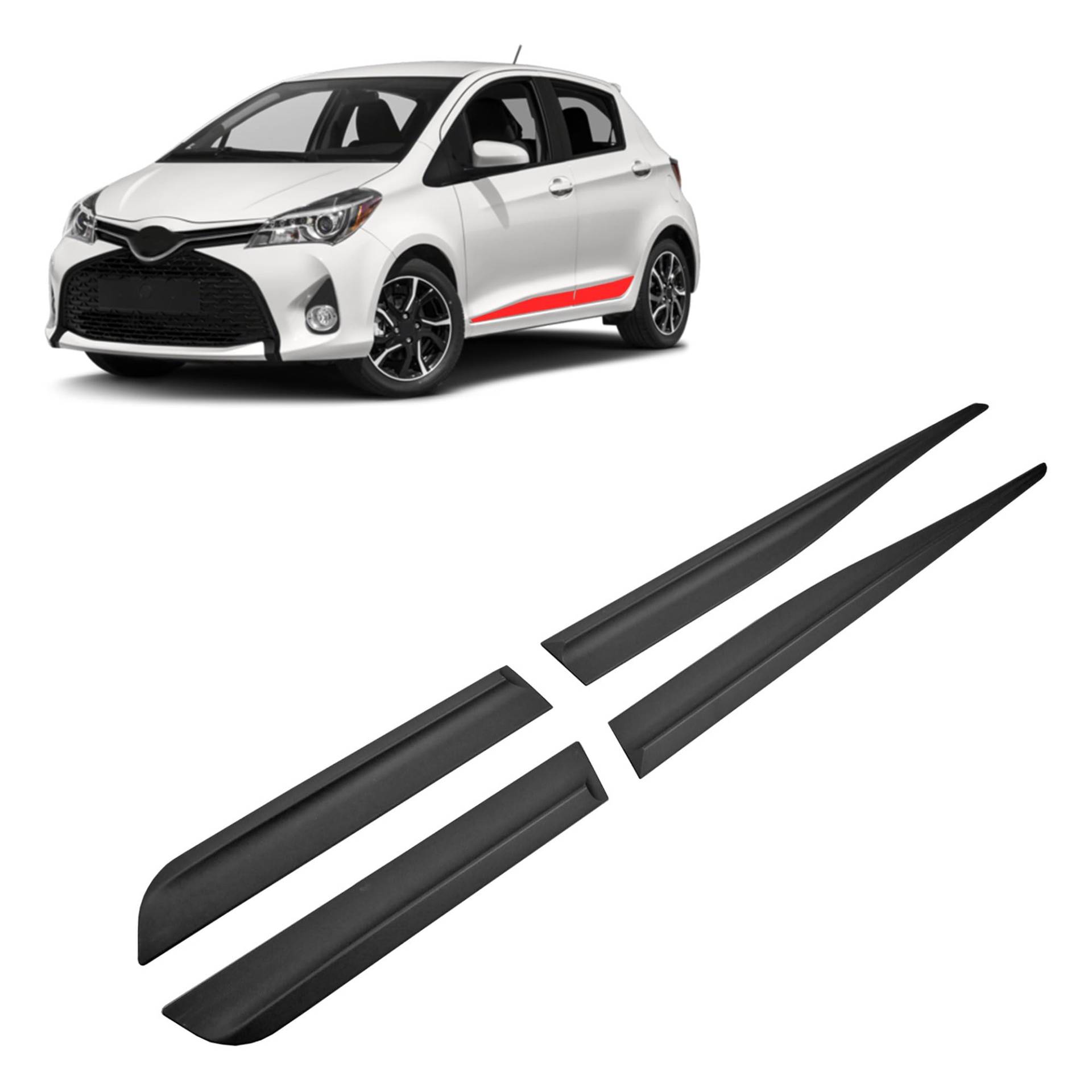 CHROMEMASTER | Schutzleisten für Autotüren Kompatibel mit Toyota Yaris 5 Türen Hatchback 2014-2019 | Dekorative Seitenleisten schützen Lack und Fahrzeugtüren vor Kratzer und Beschädigung von CHROMEMASTER