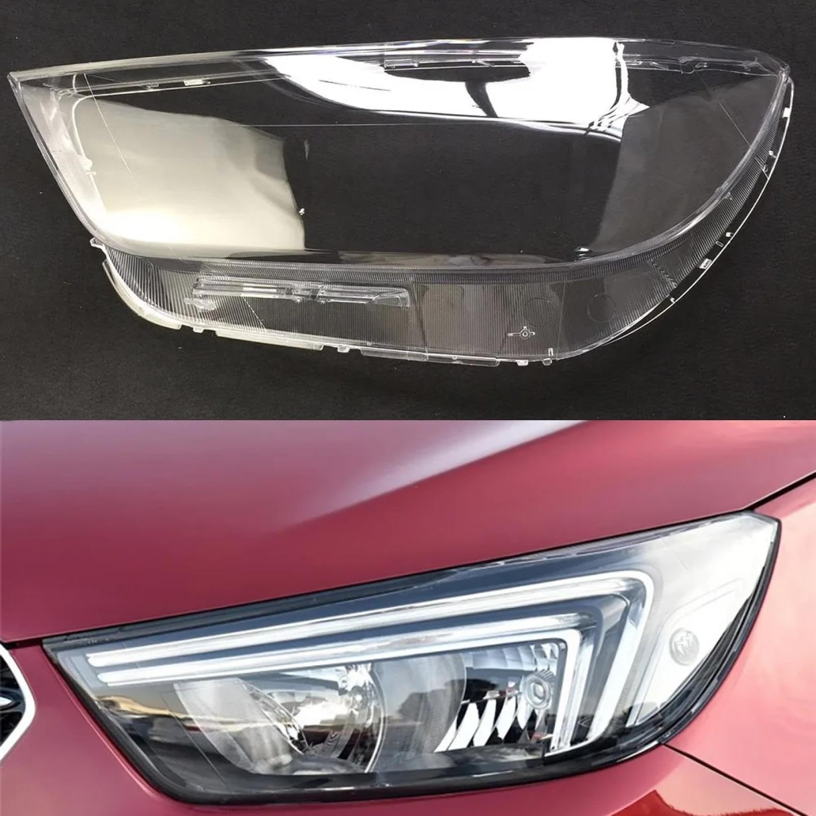 CHROX Für Buick Encore 2016 2017 2018, Scheinwerfergehäuse, Auto-Frontglas, Scheinwerferabdeckung, Scheinwerfer-Linsenkappen Auto klare Linsen hülle Abdeckung von CHROX