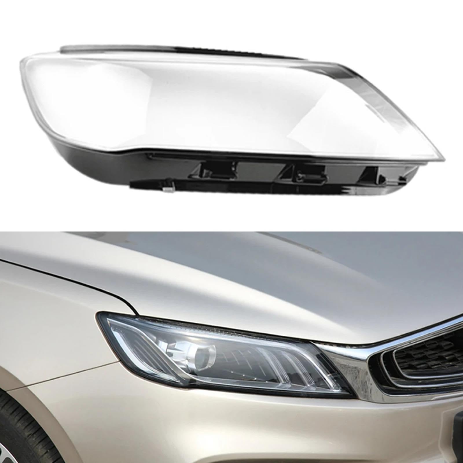 CHROX Für Geely Binray 2018 2019 2020 2021, Auto-Scheinwerferlampenabdeckung, transparente Lampengehäuse-Scheinwerferabdeckung Auto klare Linsen hülle Abdeckung von CHROX