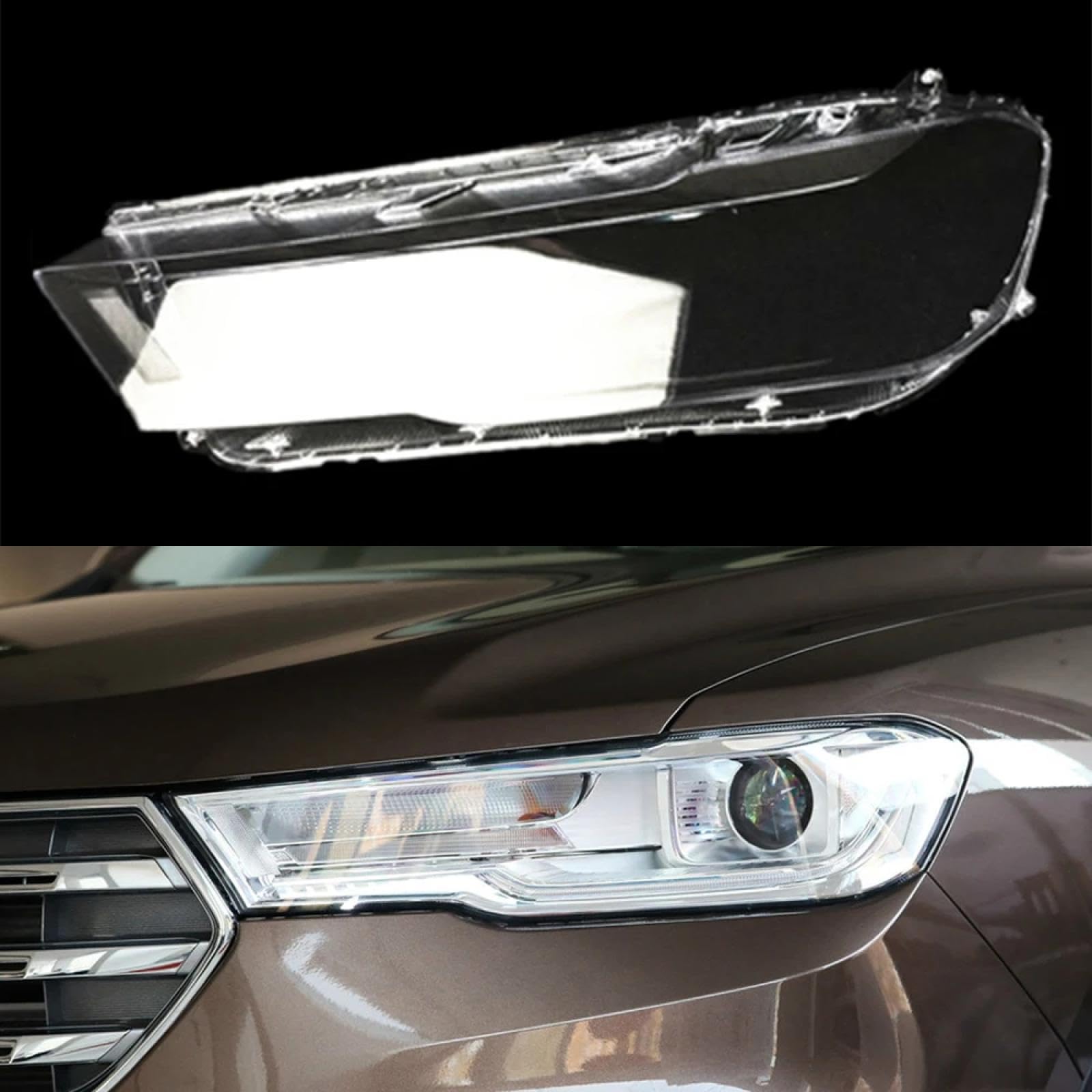 CHROX Für Great Wall Haval H6 Blue Label 2017 2018 2019, Autolinse, Glas, Licht, Lampe, Scheinwerfergehäuse, transparenter Lampenschirm, Scheinwerferabdeckung Auto klare Linsen hülle Abdeckung von CHROX