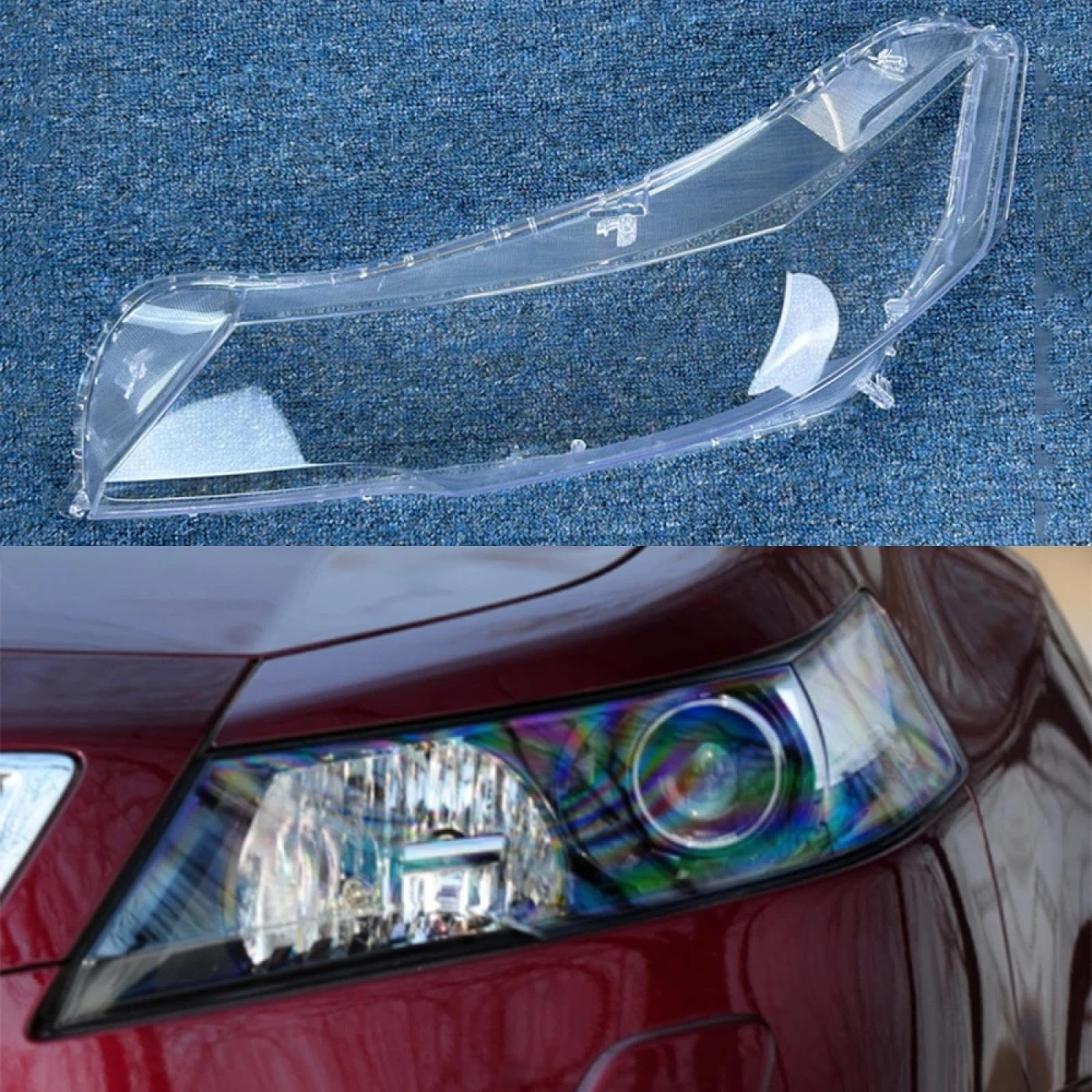 CHROX Für Hon=da Acura Tl 2009–2014, Auto-Scheinwerferabdeckung, Auto-Scheinwerferschale, Lampenabdeckung, transparenter Lampenschirm Auto klare Linsen hülle Abdeckung von CHROX