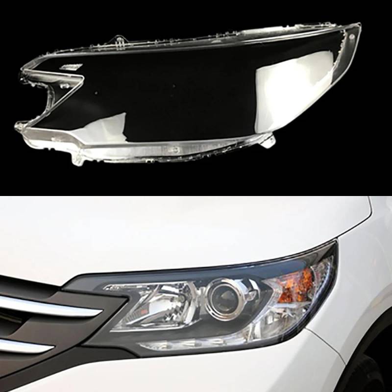 CHROX Für Hon=da CRV 2012 2013 2014, Autolichtkappen, vordere Lampenschirmlampe, Scheinwerfermaske, Scheinwerfergehäuse, Lampenschirmabdeckung Auto klare Linsen hülle Abdeckung von CHROX