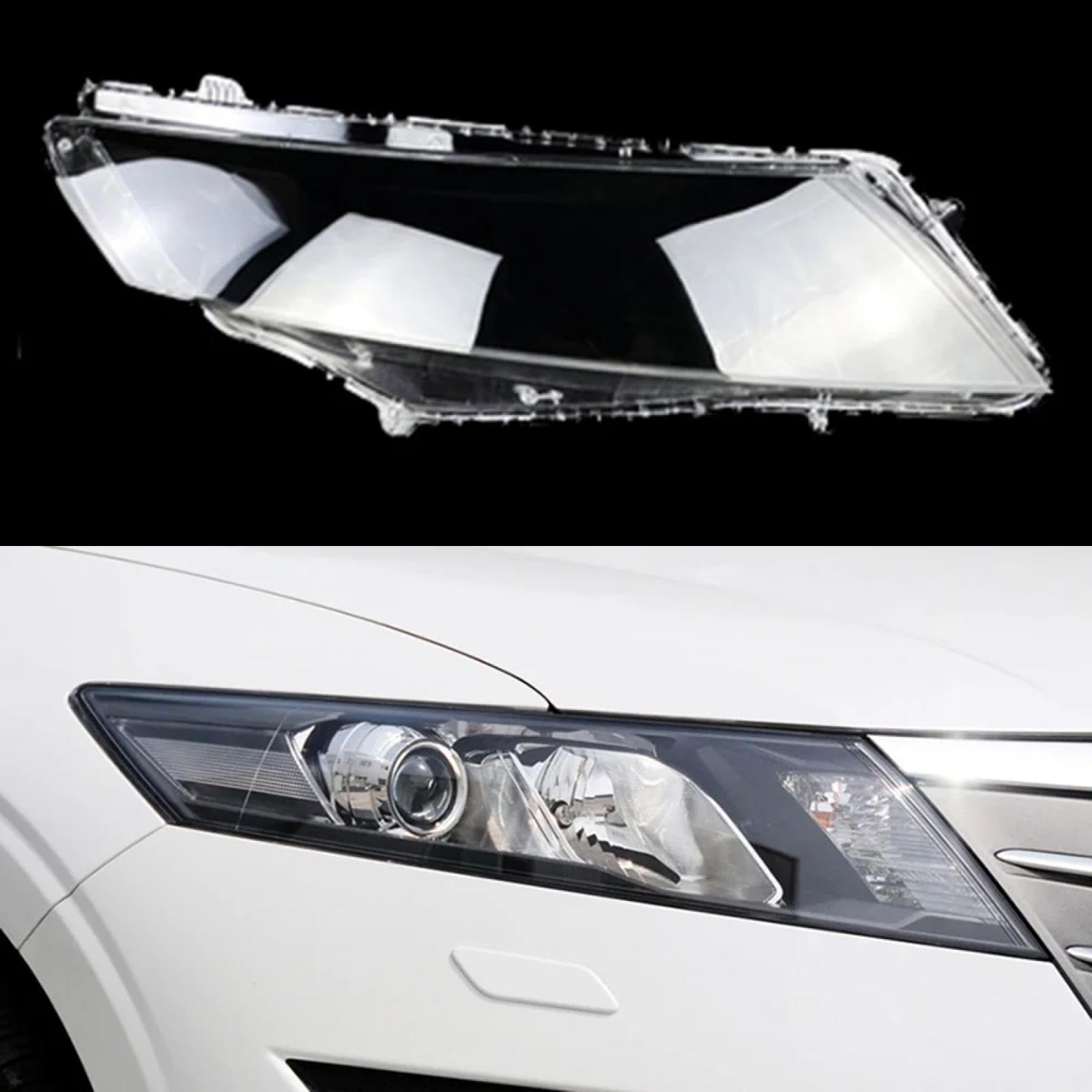 CHROX Für Hon=da Crosstour 2011 2012 2013, Auto-Frontscheinwerferabdeckung, Scheinwerferschale, transparente Lampenschirmlampe Auto klare Linsen hülle Abdeckung von CHROX