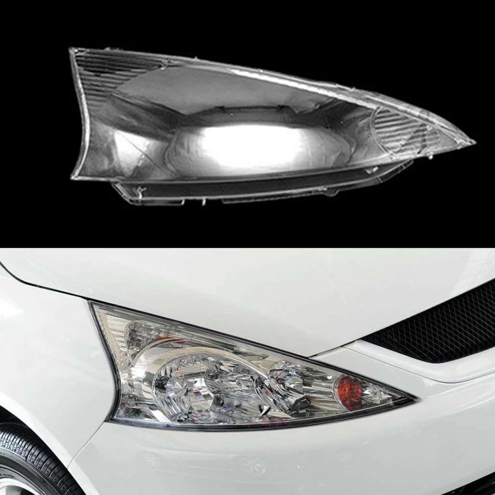 CHROX Für Mitsubishi Grandis 2009–2015, Scheinwerfergehäuse, Autofront, transparente Scheinwerferabdeckung, Scheinwerfer, Linsenkappen, Lampe Auto klare Linsen hülle Abdeckung von CHROX