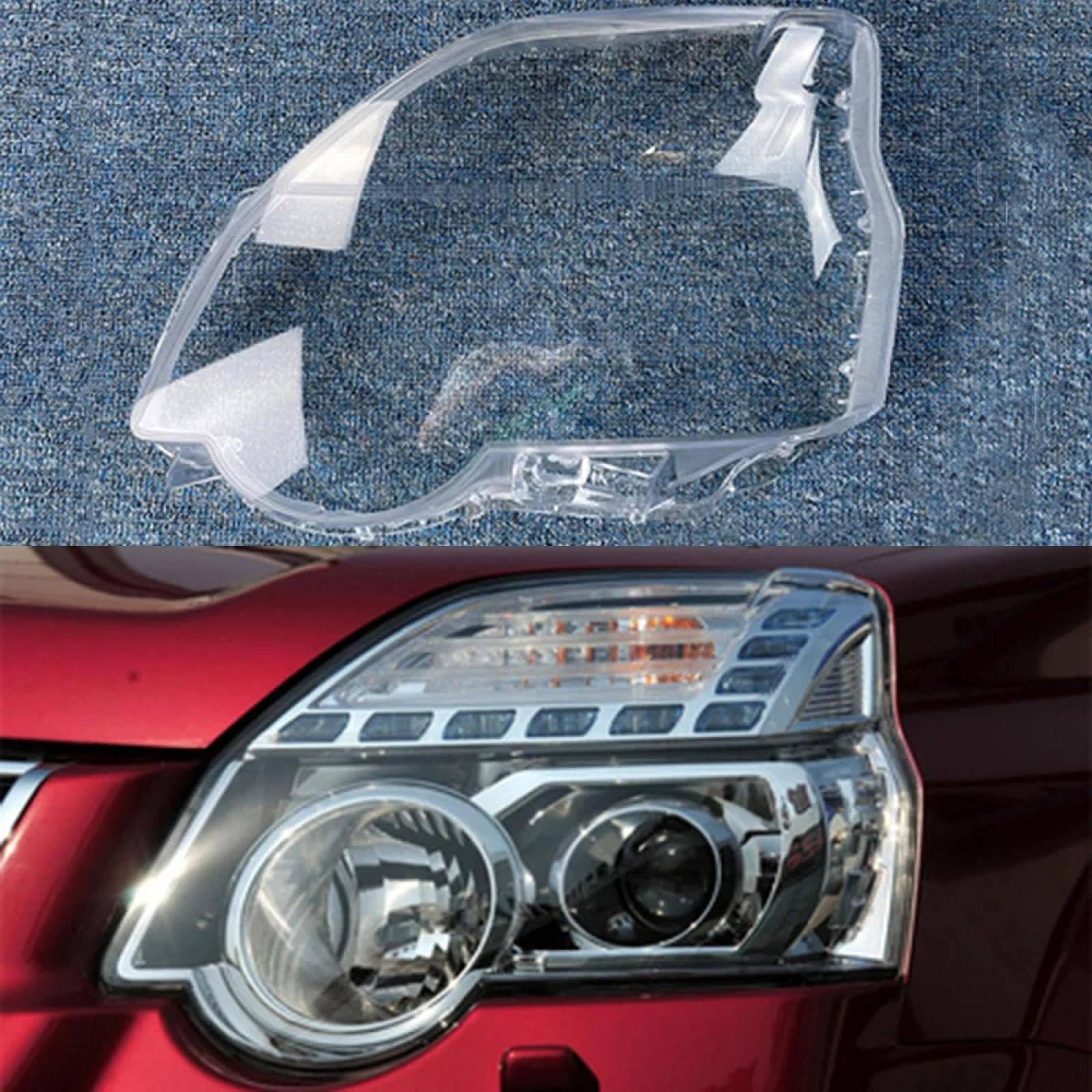 CHROX Für Nissan X-Trail 2011 2012 2013, Autolinse, Glas, Lampenkappen, Scheinwerfergehäuse, transparenter Lampenschirm, Lampenabdeckung Auto klare Linsen hülle Abdeckung von CHROX