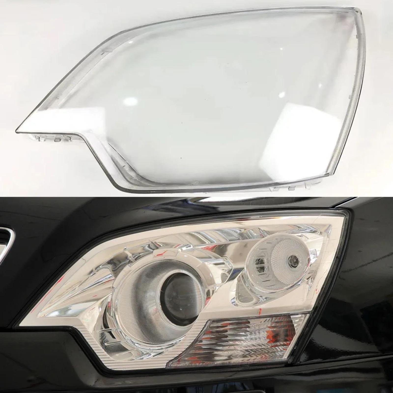 CHROX Für Opel Antara 2008–2013, Auto-Frontglas-Scheinwerferabdeckung, automatische Linsenkappen, Scheinwerfergehäuse, Lampenschirm Auto klare Linsen hülle Abdeckung von CHROX