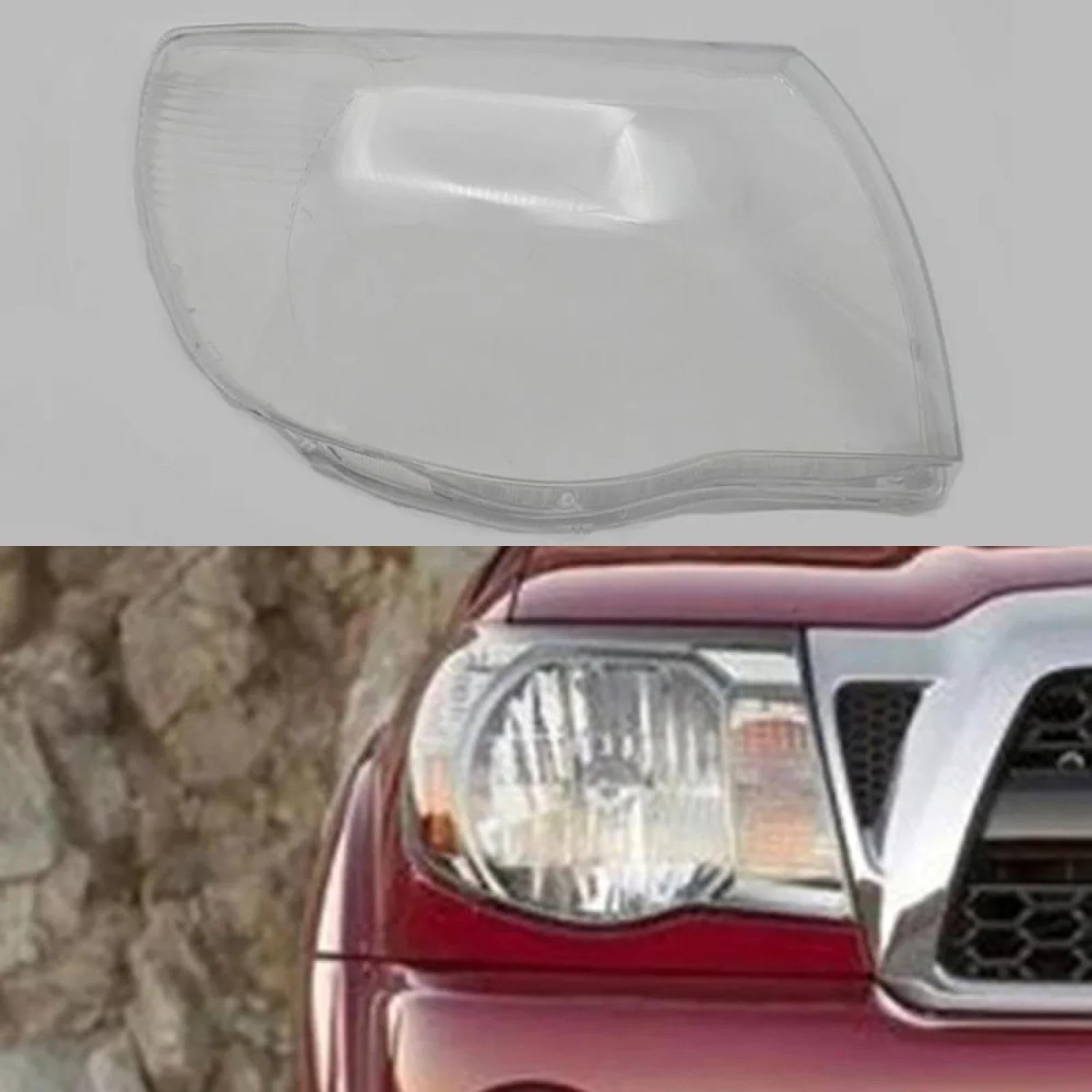 CHROX Für Toyota Tacoma 2005–2011, Auto-Scheinwerfer-Abdecklinse, transparente Schale, Frontscheinwerfergehäuse, transparenter Lampenschirm Auto klare Linsen hülle Abdeckung von CHROX