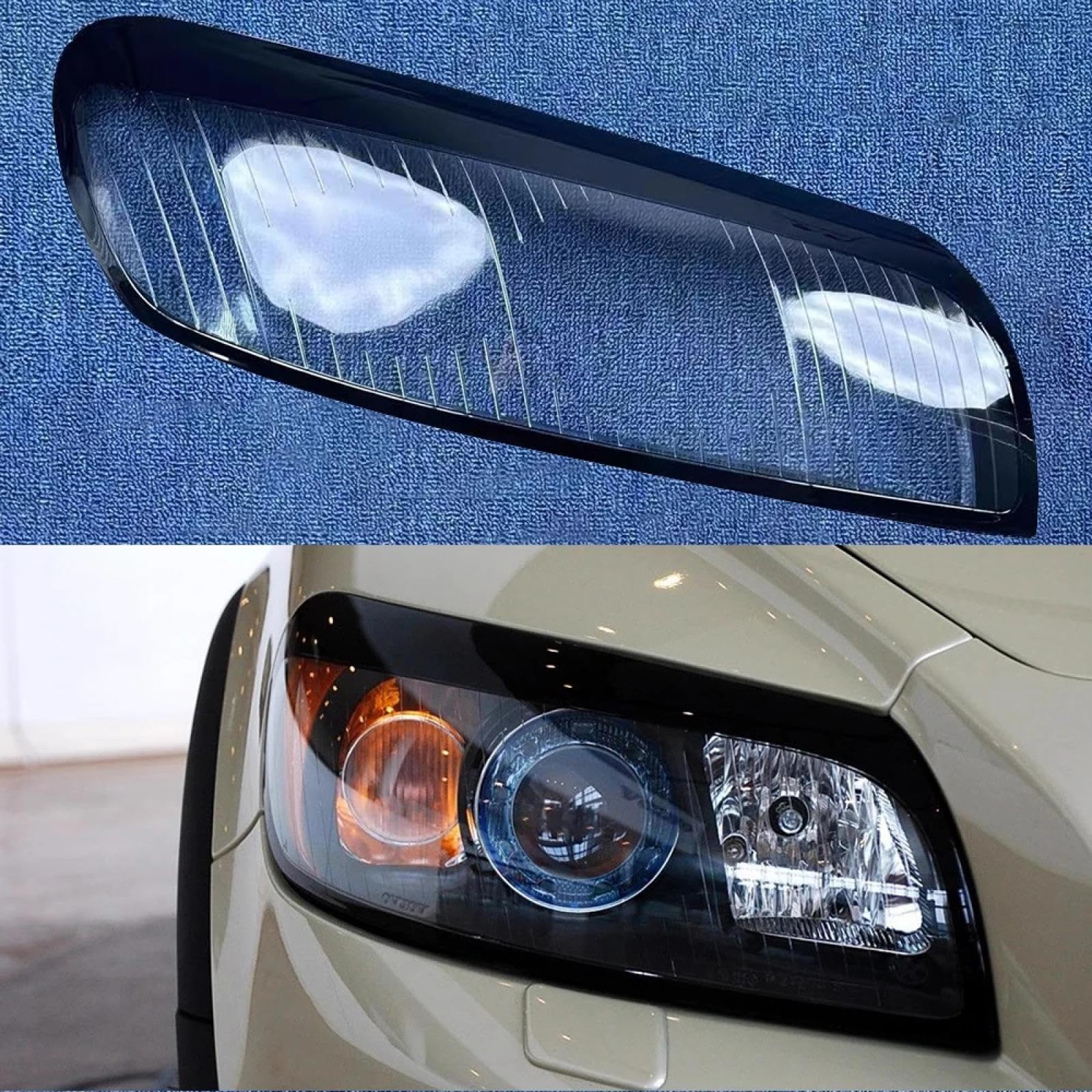 CHROX Für Volvo C30 2006–2010, Auto-Scheinwerferkappen, Auto-Lampenschirm, Lampenschirm, Frontscheinwerfer-Abdeckung, transparente Linsenschale, Lampenabdeckung Auto klare Linsen hülle Abdeckung von CHROX