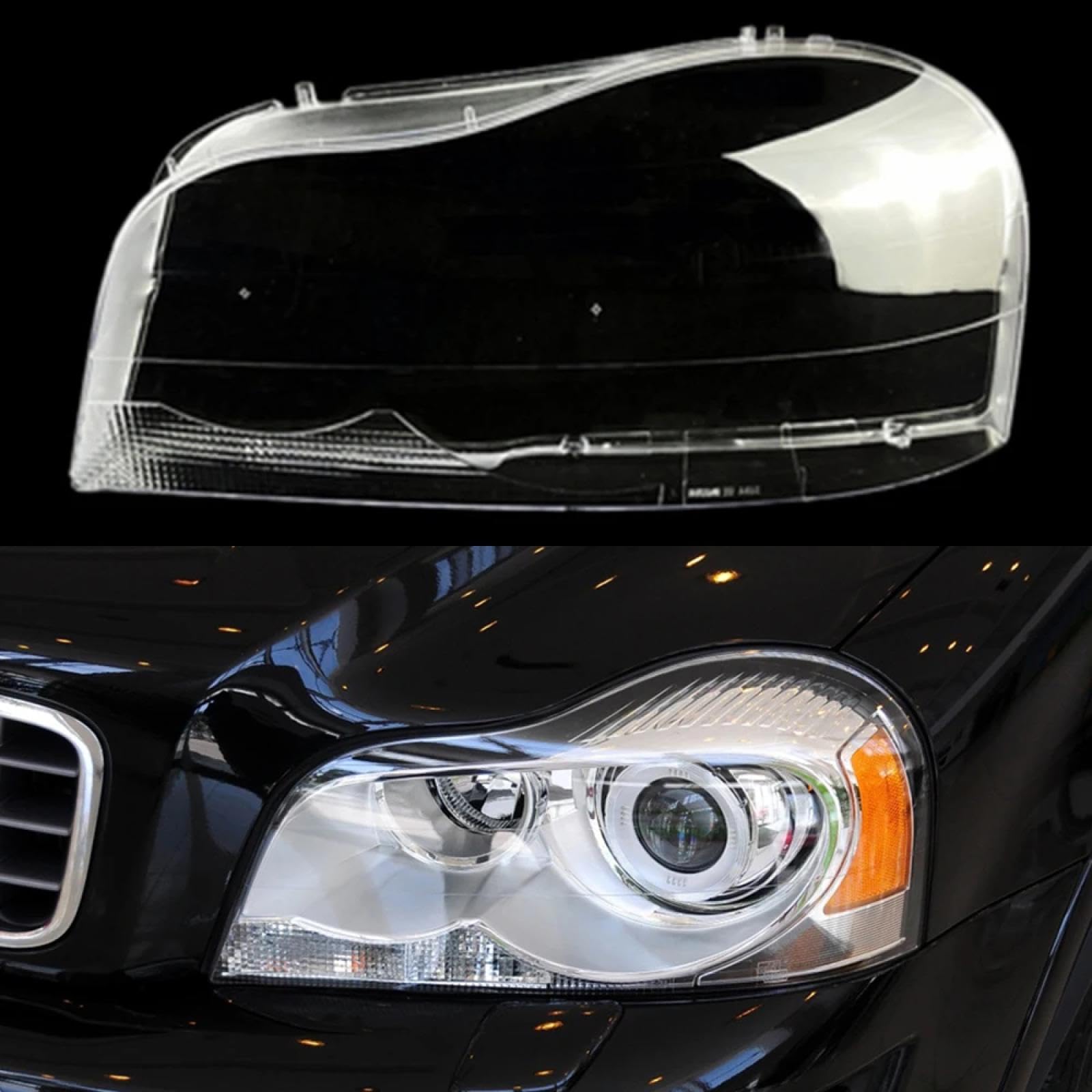 CHROX Für Volvo Xc90 2004–2013, vordere transparente Lampenschirm-Scheinwerferabdeckung, Glas-Lampenschirmkappen Auto klare Linsen hülle Abdeckung von CHROX