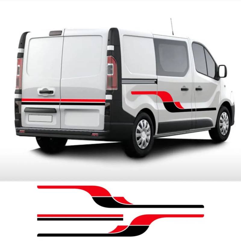 Grafikaufkleber für Autotürstreifen, für R=enault Trafic 2 3 MK3 MK2, für Camper Day Van, für Wohnmobil-Vinylfolien-Aufkleber, Tuning-Zubehör von CHRYCM