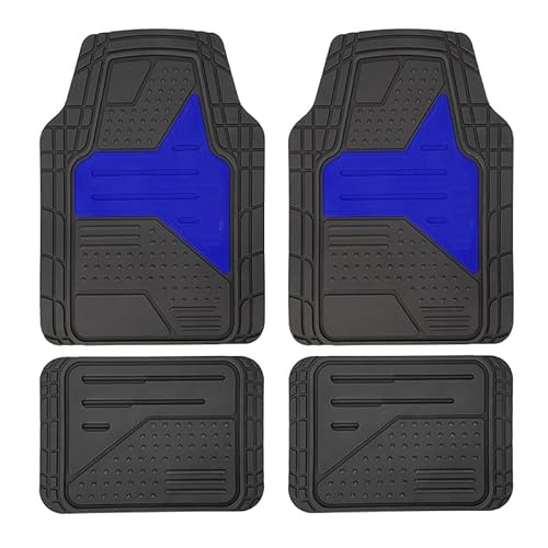 Premium Gummi Fußmatten Geeignet für Ford Grand C-Max 2011-2019, Zuschneidba Perfekte Passform und Schutz für Ihren Fahrzeugboden Innere Zubehör,B-BLUE von CHUANYAO