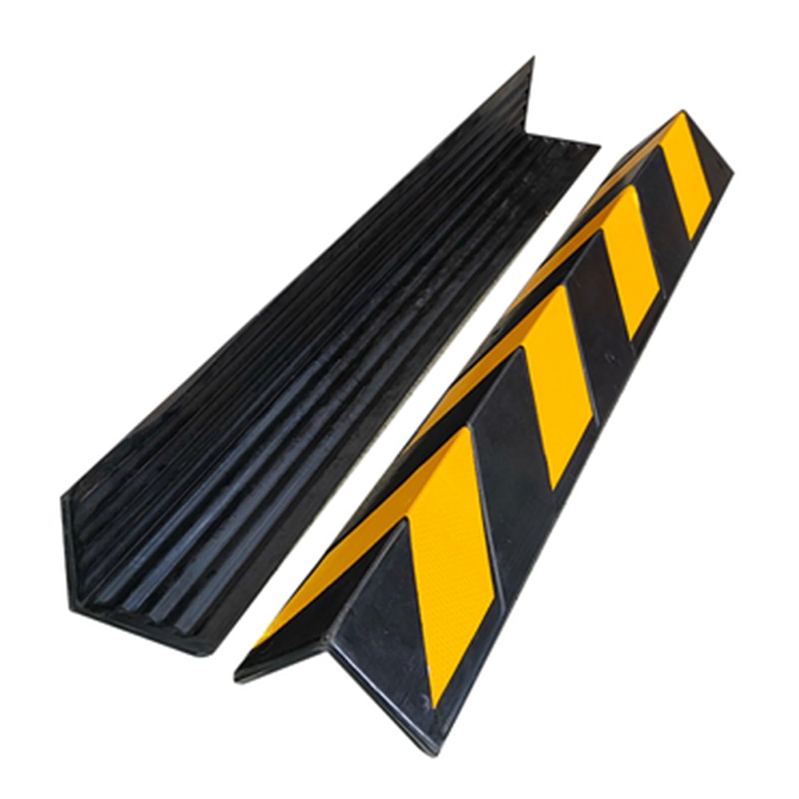 Reflektierender Eckenschutz, Wand-Eckschutz for Parkhäuser, Gummisäule, L-förmiger Eckenschutz, reflektierender gelber Streifen, Schutz for die Wand im Erdgeschoss der Garage, 1 cm dick (Farbe: Gelb, von CHUDOU