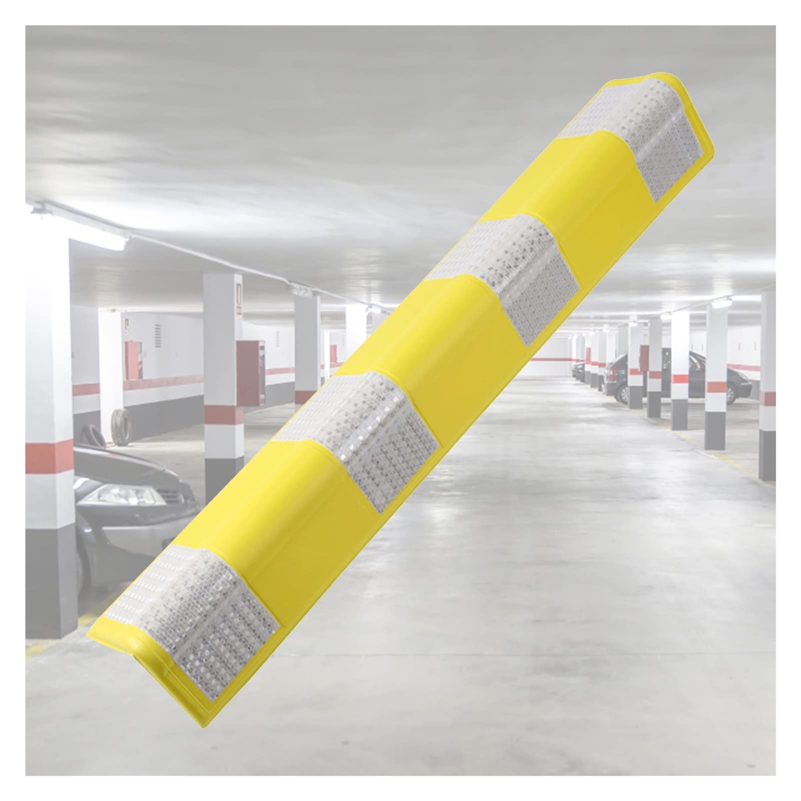 Reflektierender Eckenschutz, Wand-Eckschutz for Parkhäuser, kratzfeste Eckenschützer, reflektierender Parkplatzschutz for Autos, 0,6 cm dick, 4 Größen (Farbe: Blau, Größe: 4 Stück)(Yellow,1pcs) von CHUDOU