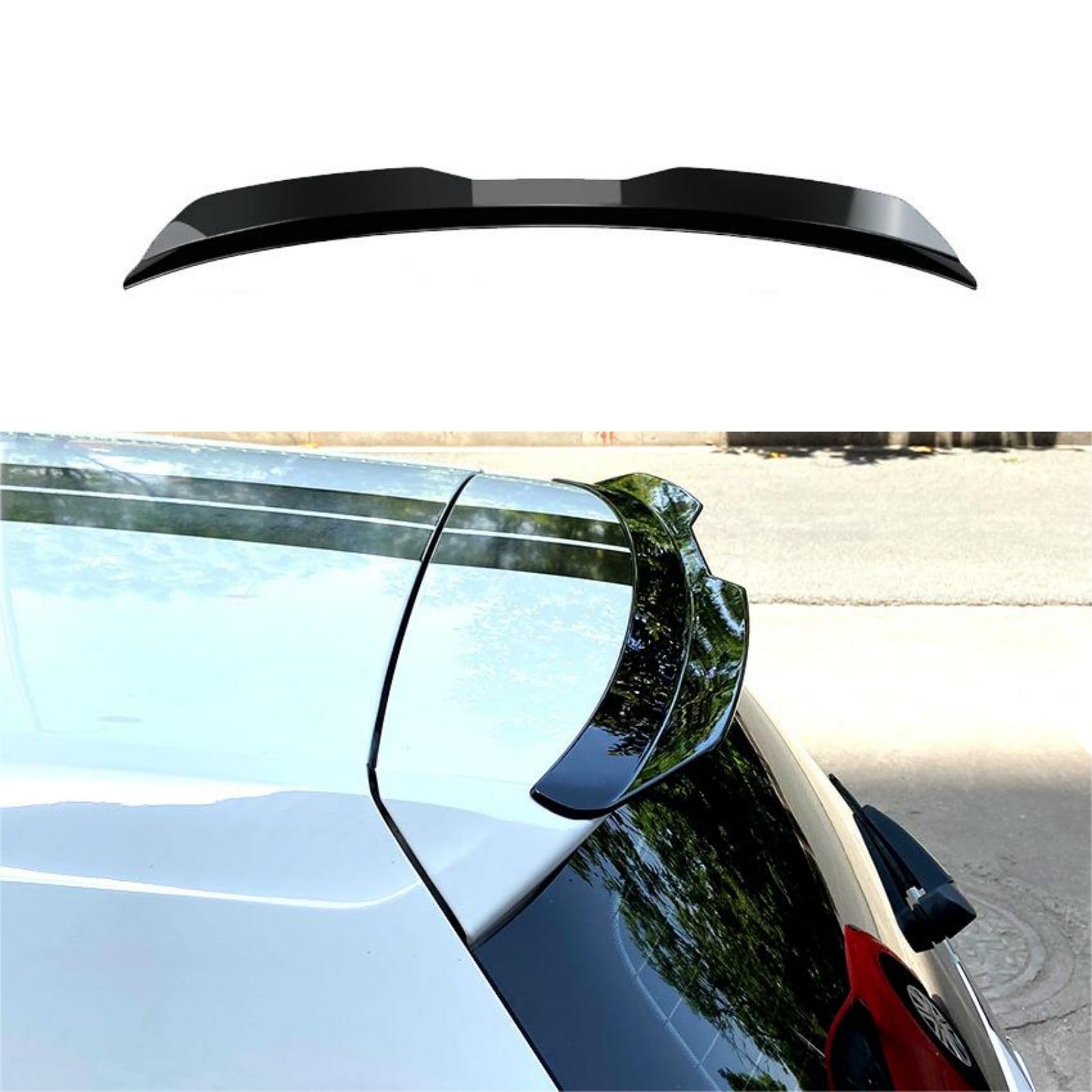 Auto Heckspoiler Lippe für Ford Galaxy CK WA6 WGR 2000-2022 Auto Schwanz Spoiler Flügel Auto Spoiler Wing Auto Heckflügel Dekoration Zubehör,Gloss Black von CHUIHUI