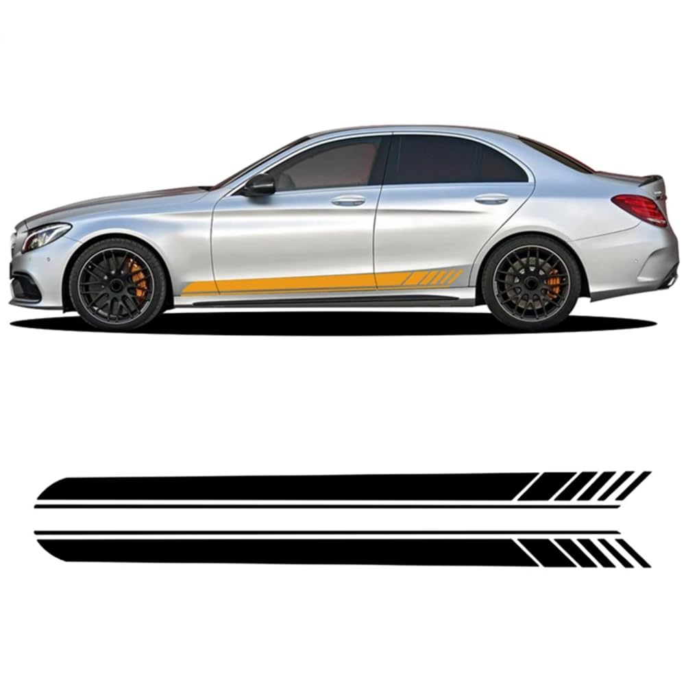 2 Stück Autotür-Seitenstreifen-Rock-Aufkleber, für M=ercedes B=ENZ ACE CLA CLS GLA GLC GLE Klasse AMG GT W204 W205 Zubehör von CHUITING