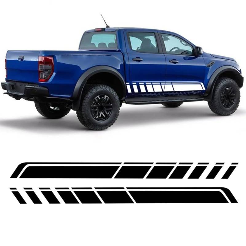 2 Stück Rennsport Autotür Seitenstreifen Rock Aufkleber Vinyl Karosserie Aufkleber, Für F=ord F150 T6 T7 Wildtrak Zubehör von CHUITING