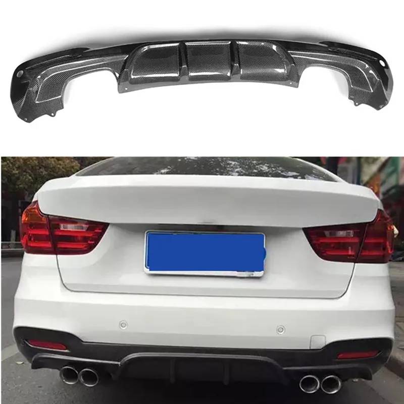 Kompatibel für BMW F34 GT M Sport 320i 328i 335i 2014-2019, Auto-Heckspoiler, Stoßstangen-Diffusor, Lippensplitter-Abdeckung, Karosserie-Kit, Außenzubehör, Kohlefaser,C von CHYPAAK