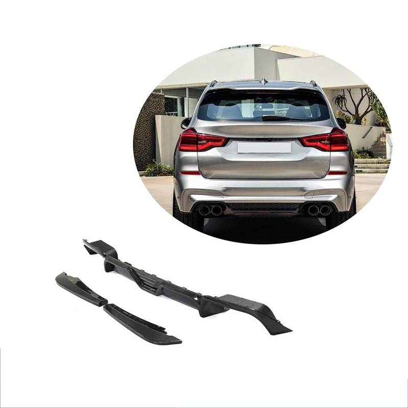 Kompatibel für BMW X3M F97 X4M F98 2019-2022, Auto-Heckspoiler, Stoßstangen-Diffusor, Lippensplitter-Abdeckung, Karosserie-Kit, Außenzubehör, Kohlefaser von CHYPAAK