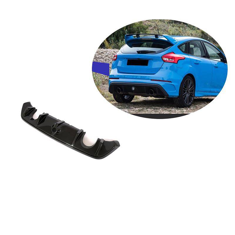 Kompatibel für Ford Focus RS Hatchback 4 Door 2016 2017 2018, Auto-Heckspoiler, Stoßstangen-Diffusor, Lippensplitter-Abdeckung, Karosserie-Kit, Außenzubehör, Kohlefaser von CHYPAAK