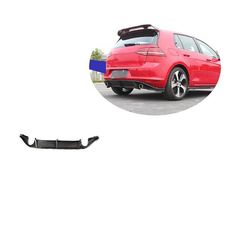 Kompatibel für VW Golf 7 MK7 GTI 2014-2017, Auto-Heckspoiler, Stoßstangen-Diffusor, Lippensplitter-Abdeckung, Karosserie-Kit, Außenzubehör, Kohlefaser von CHYPAAK