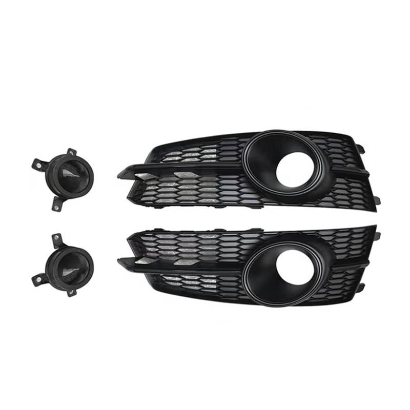 Autoteile KüHlergrill Stoßstange Nebelscheinwerfer Grille Für A6 S6 2016-2018 Auto Front Mesh Racing Grille Mit ACC Gitter(Black acc) von CIATRE