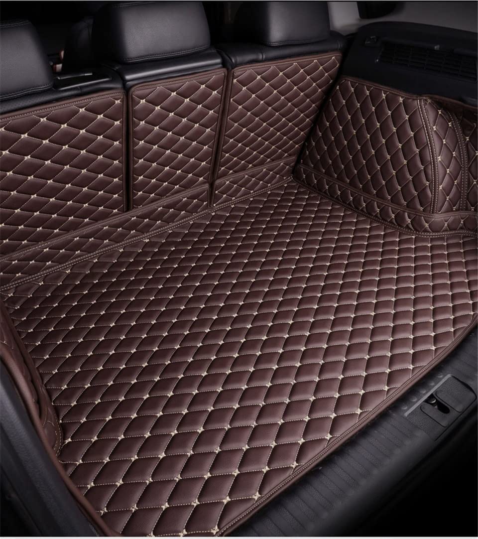 wasserdichte Kofferraumwanne Kofferraummatte Für Q7 5Seats 2006-2015 All Weather XPE Leder Custom Rear Cargo Cover Carpet Liner Heckteile Boot Gepäckpolster Staubdicht Matte(Kaffee) von CIATRE