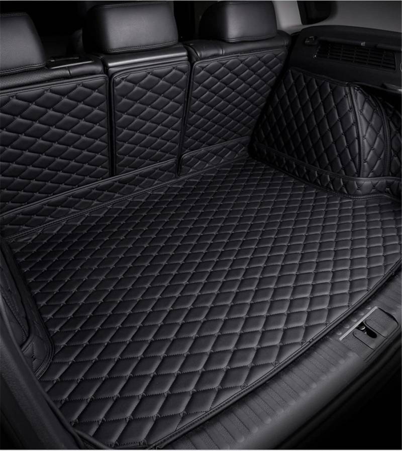 wasserdichte Kofferraumwanne Kofferraummatte Für Q7 5Seats 2016-2019 All Weather XPE Leder Custom Rear Cargo Cover Carpet Liner Heckteile Boot Gepäckpolster Staubdicht Matte(Alles schwarz) von CIATRE