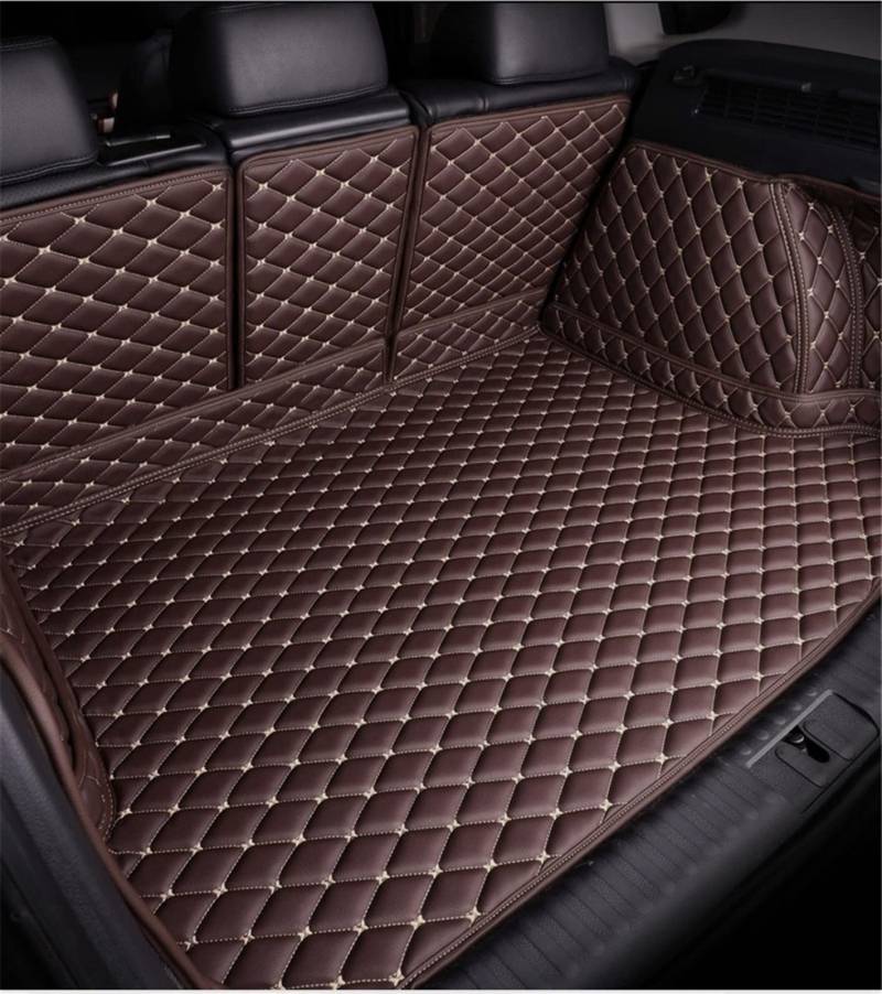 wasserdichte Kofferraumwanne Kofferraummatte Für Q7 5Seats 2016-2019 All Weather XPE Leder Custom Rear Cargo Cover Carpet Liner Heckteile Boot Gepäckpolster Staubdicht Matte(Kaffee) von CIATRE