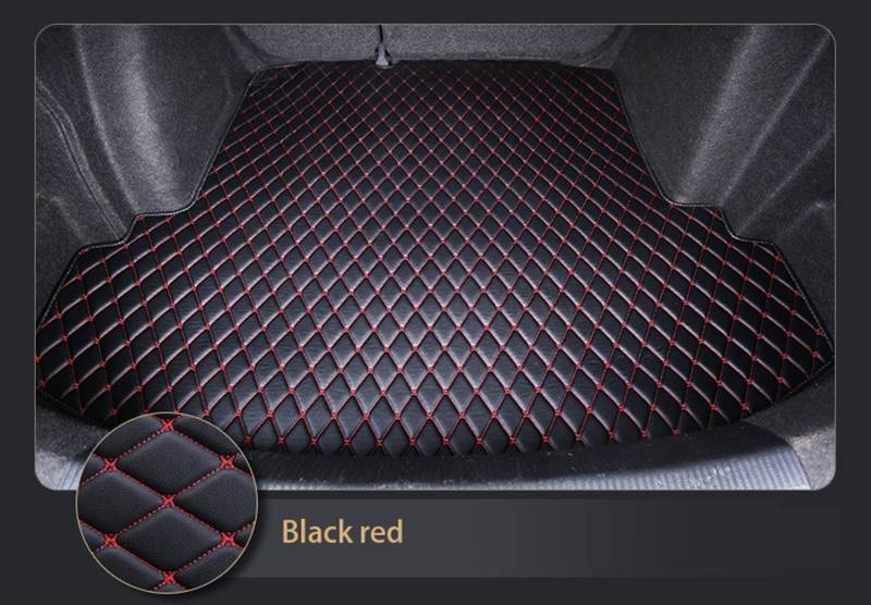 wasserdichte Kofferraumwanne Kofferraummatte für A6 Kombi 2007-2018 Cargo Liner Teppich Innenausstattung Abdeckung Staubdicht Matte(Schwarz Rot) von CIATRE