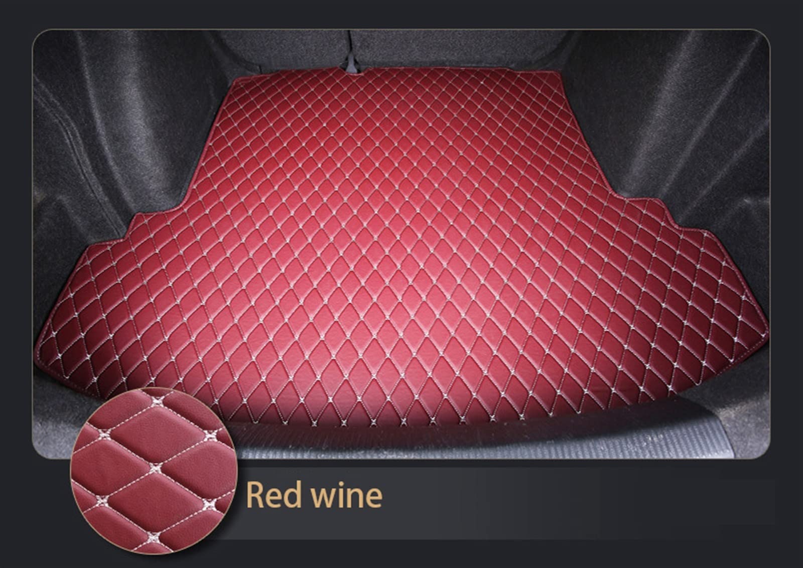 wasserdichte Kofferraumwanne Kofferraummatte für A6 Kombi 2007-2018 Cargo Liner Teppich Innenausstattung Abdeckung Staubdicht Matte(WIine red) von CIATRE