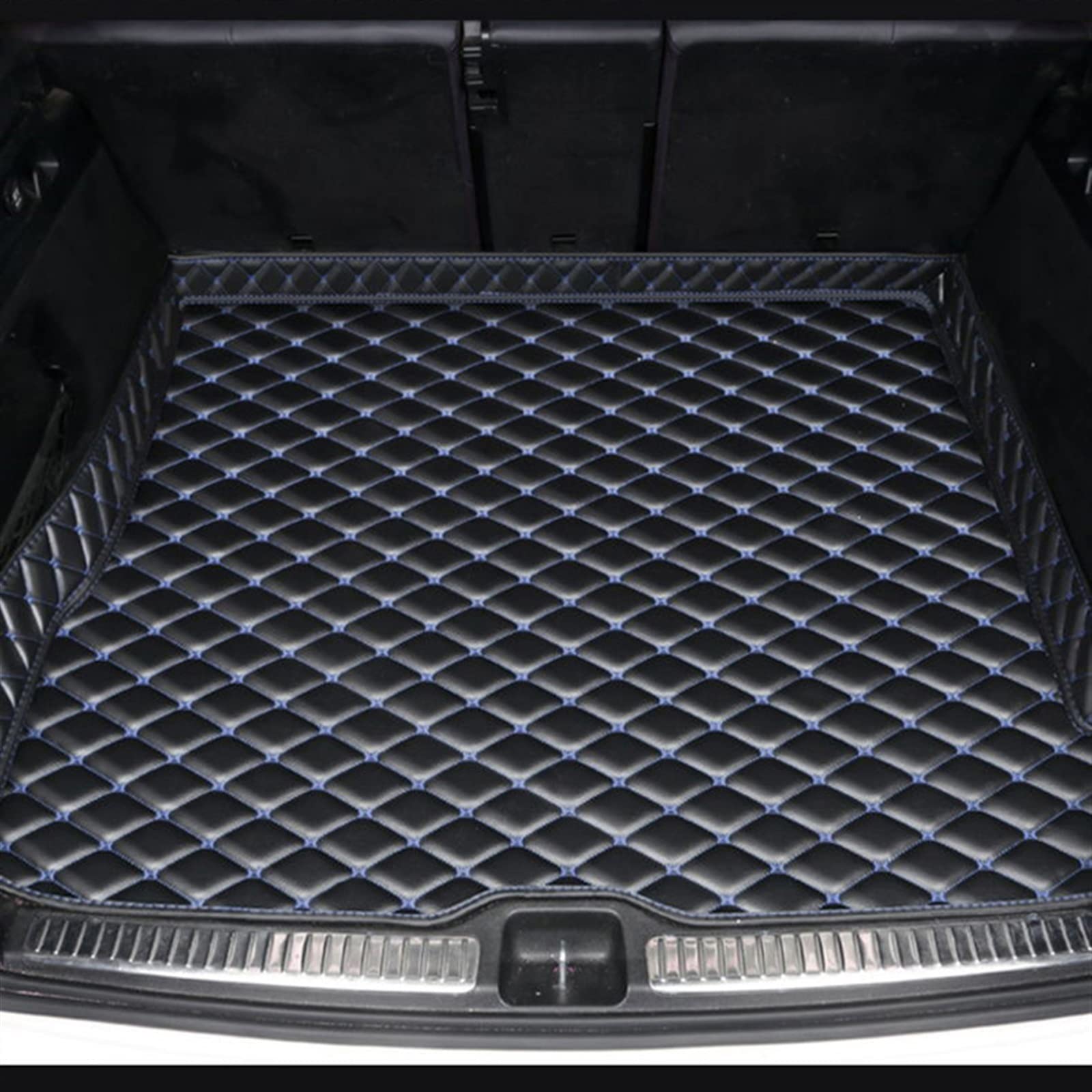 wasserdichte Kofferraumwanne Maßgeschneiderte Kofferraummatten Für Q7 7 Seat 2006-2015 Autozubehör Autowaren Innendetails Staubdicht Matte(Schwarz Blau) von CIATRE