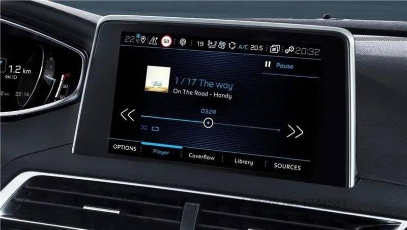 CIJFRNAKL Auto-Navigationsfilm Kompatibel Mit Peugeot Für 3008 5008 3008GT 4008 2017–2020, Auto-GPS-Navigations-Displayschutzfolie von CIJFRNAKL