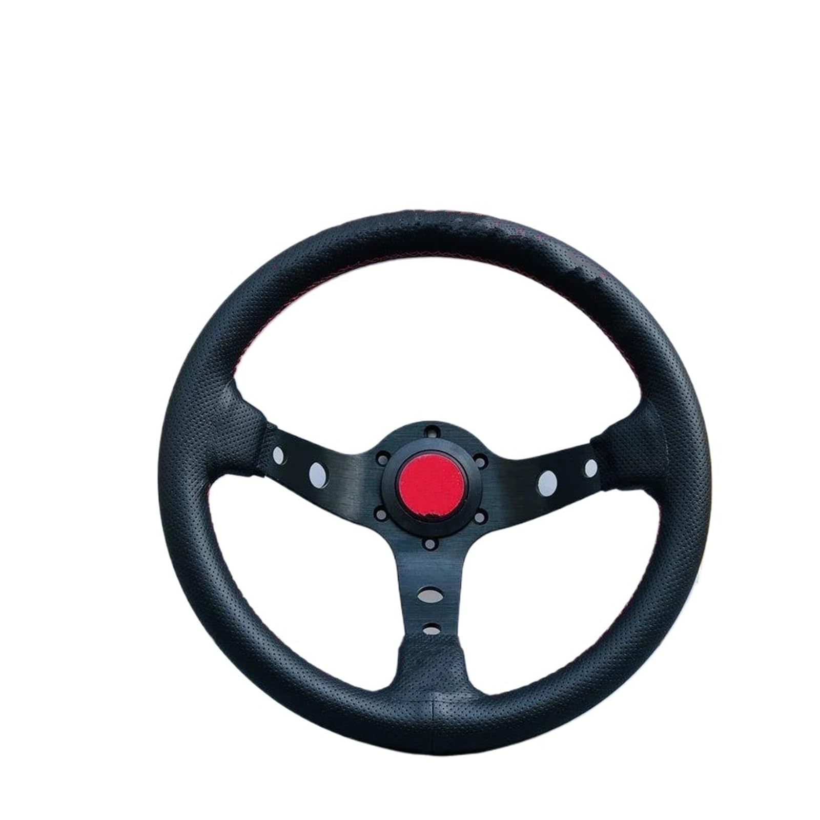 Auto 13 Zoll 330 Mm Für Sportlenkrad Autotuning Driftspiel Lenkrad Autoteile Zubehör(Gelb) von CIMIUS