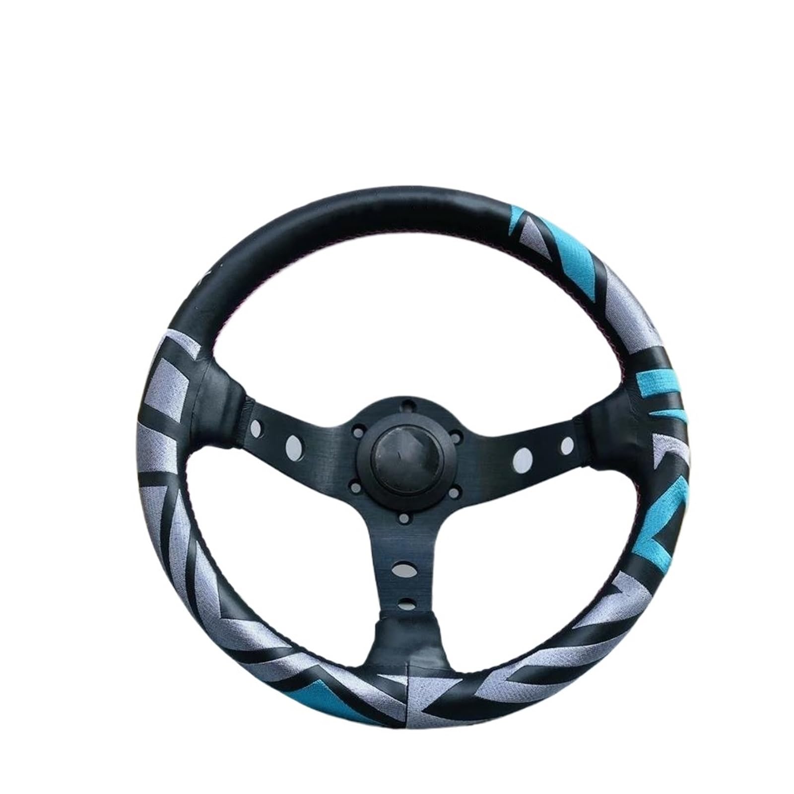 Auto 13 Zoll 330 Mm Für Sportlenkrad Autotuning Driftspiel Lenkrad Autoteile Zubehör(Weiß) von CIMIUS