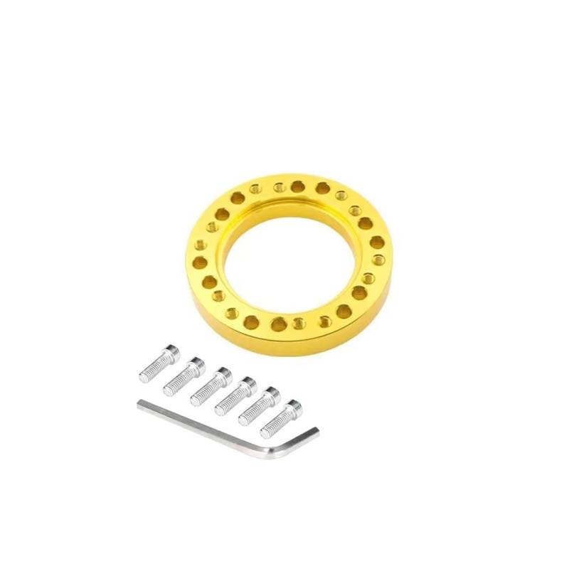 Auto Für Logitech G25 G27 Für 70 Mm PCD Lenkräder Nabenadapter Kit Adapter Abstandshalter 13 Mm 24 Löcher Lenkrad Adapterplatte Zubehör(Gold) von CIMIUS