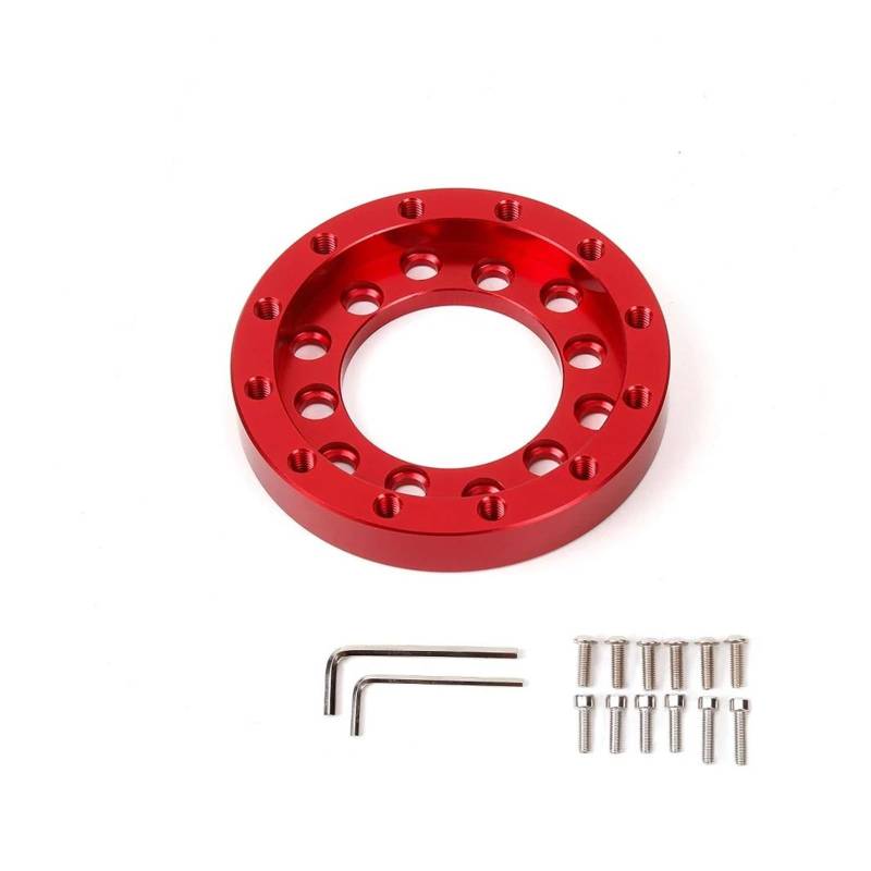 Auto Für Logitech G25 G27 Für 70 Mm PCD Lenkräder Racing Modificatio Lenkrad Adapterplatte RASTP-24 Loch Adapter Zubehör(Rot) von CIMIUS