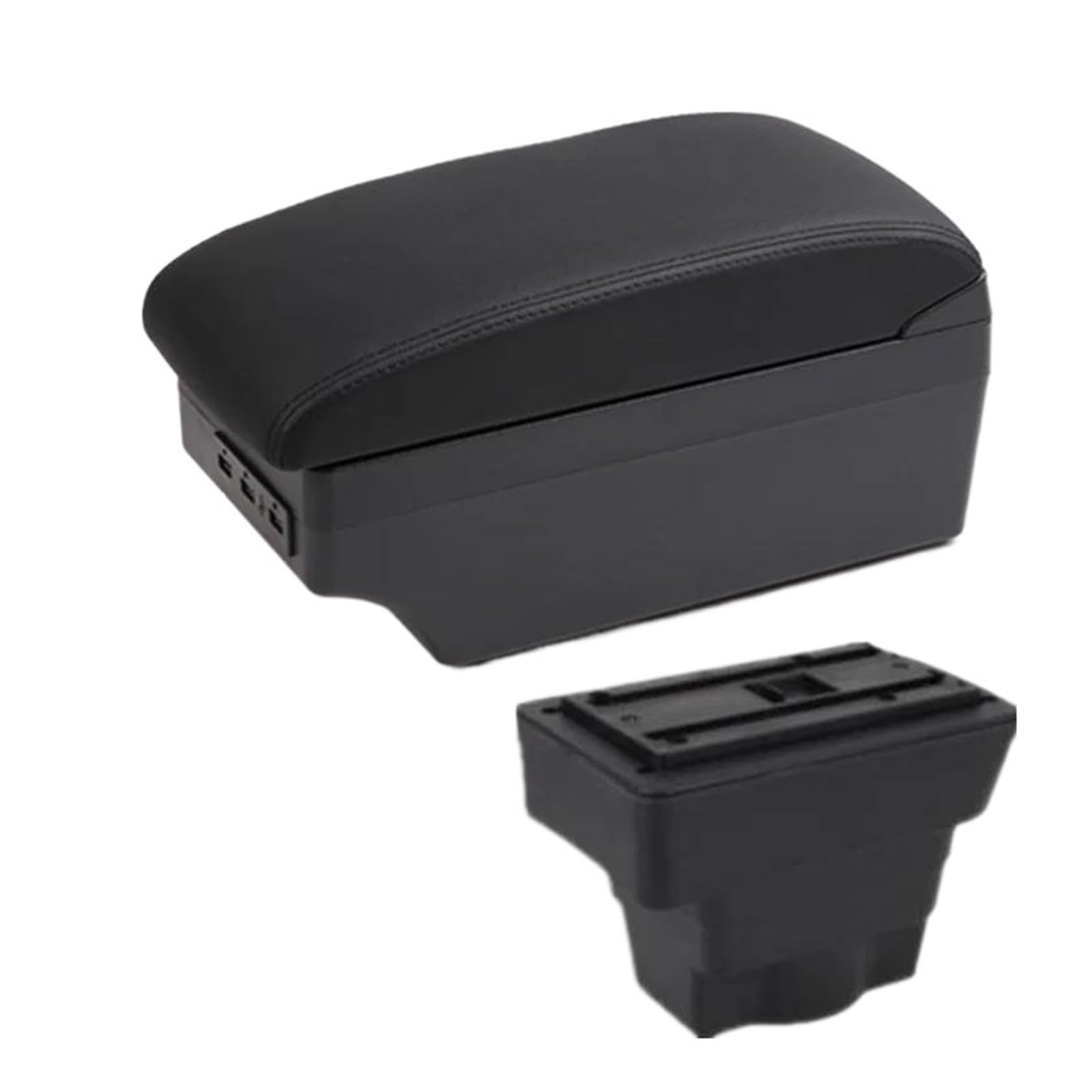 Auto Für Opel Für Astra J 2009 2010-2019 2020 Armlehnenbox Auto Mittelarmlehne Aufbewahrungsbox Modifikationszubehör Zubehör(C2 Schwarze Linie 7USB) von CIMIUS