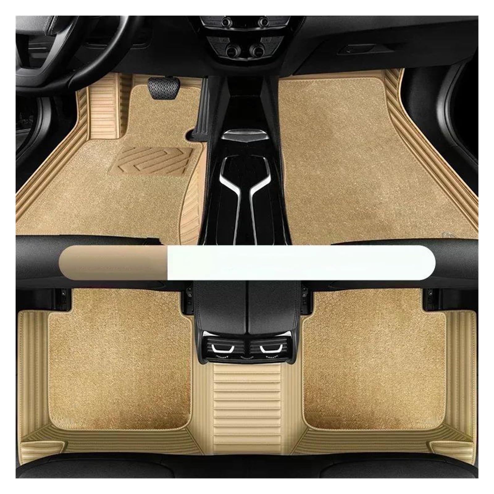 Auto-Fußmatten 1 Set Auto Fußmatten Für Chrysler Für Grand Voyager 2018-2019 Innenausstattung Automatten(BEIGE) von CIMIUS